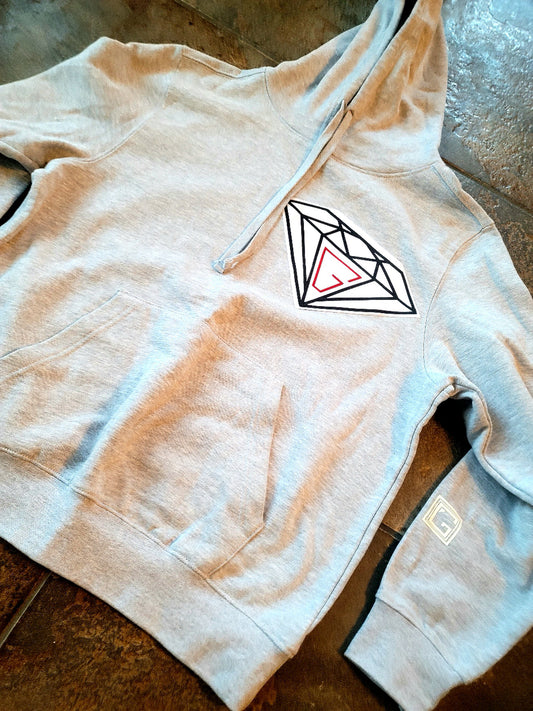 BLACK ENIGMA DIANOND/white diamondred G hoodie